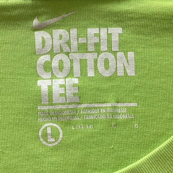 Nike Dri Fit Cotton Womens Green Tank Top, L - Picture 2 of 2